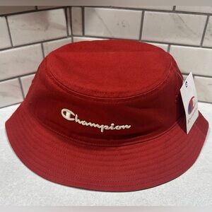 Champion Bucket Relaxed Unisex Hats Size OS - Color: Red - New With Tag